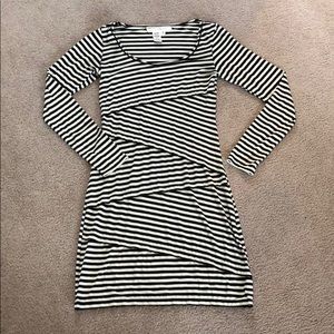 Black and white stripped dress